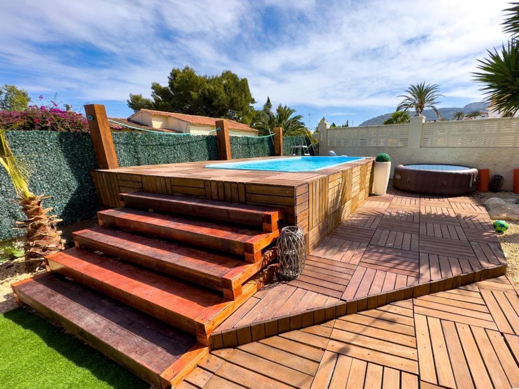 Privado Piscina A 5min De La Playa Y Centro Jacuzzi Barbacoa Wifi Aire Ferienhaus Calp